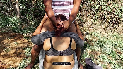 Indian Woman Enjoys Rough Outdoor Fun with Farm Worker - Face Fucked, Anal Sex and Lip Lock Kissing