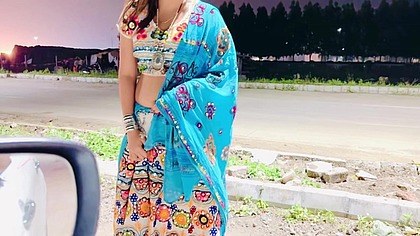 Gave a lift and slapped a hot Garba girl, had a lot of fun, full Hindi audio, met a Garba girl on the way