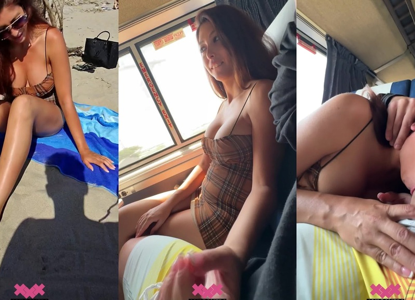 Train Blowjob Vlogging With Lola Pearl In California Beach