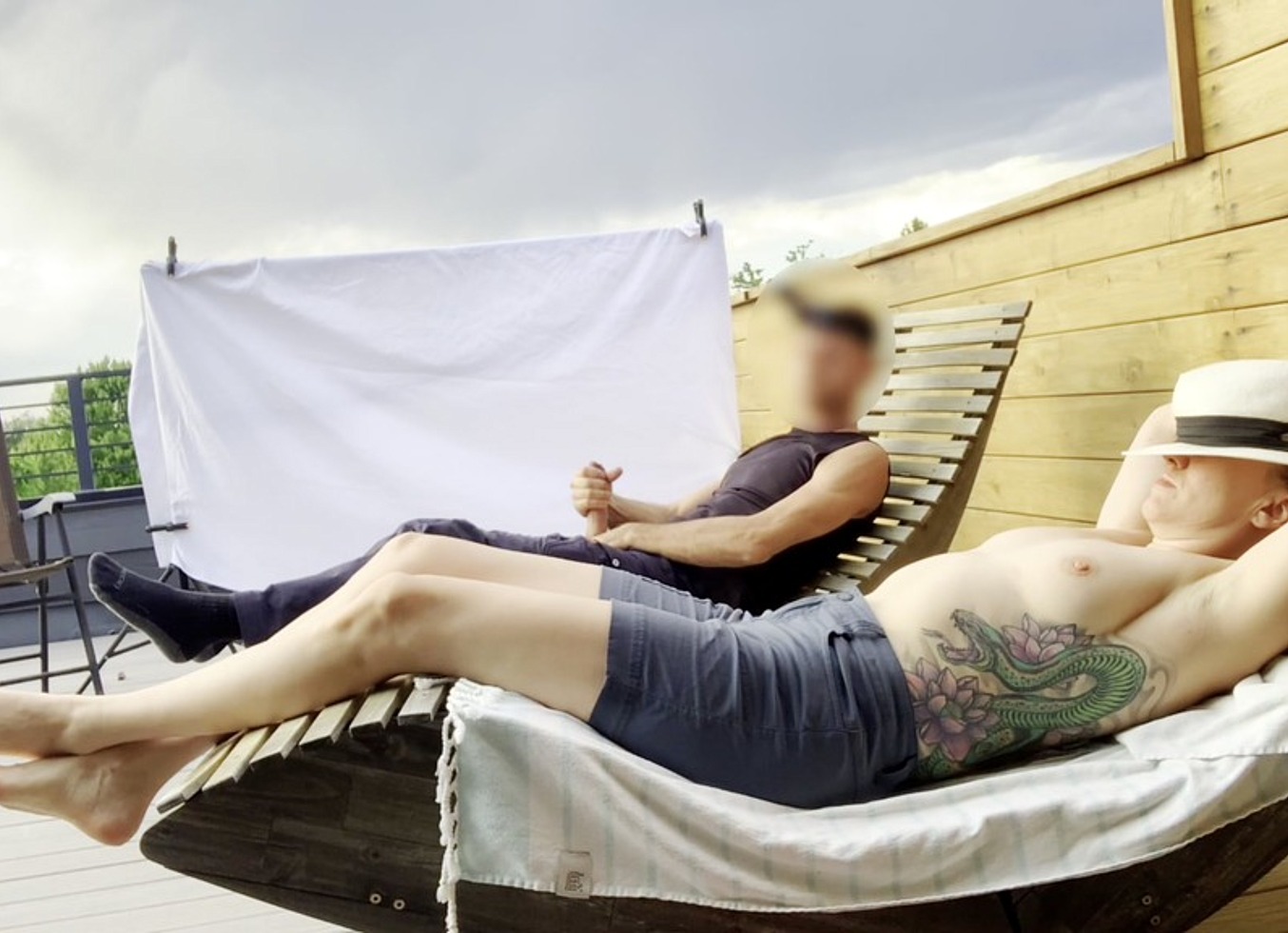 Dickflash Roof Adventure: Part 1 A Little Redhead Slut Gives Me Fast Cumshot On Her And While Her Boyfriend Waits