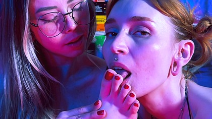 Hottie Babes Playing Footsies + Messy Foot Play