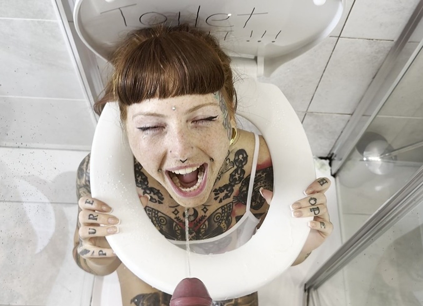 Piss Hungry Toilet Slut Hardcore Deepthroating Mess