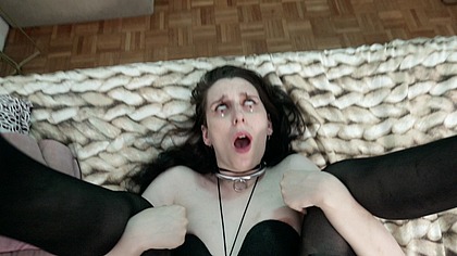 Pounding a Petite Brunette Trans Girl’s Extremely Tight Little Hole