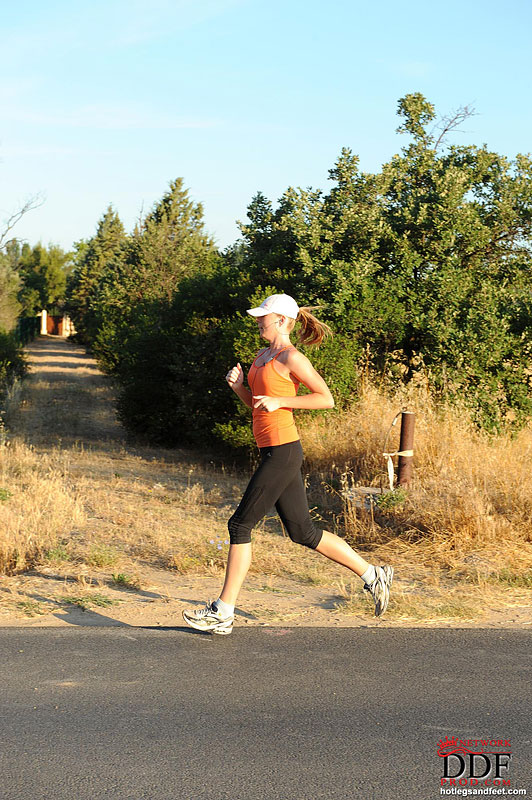 Running with her shapely legs! #3