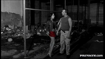 Brunette Mya Avoids Being Taken Away by Sucking and Fucking This Guy