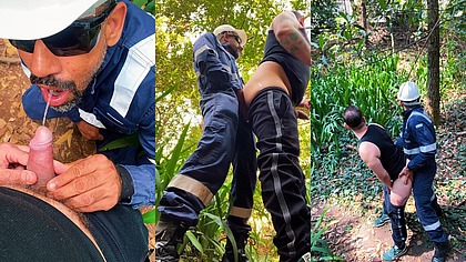TRABALHADOR FARDADO TOMOU MIJAO. LIMPOU O PAU COM SEBO DO DENTISTA E AINDA FUDEU O CU DELE NO PARQUE DE SAO PAULO