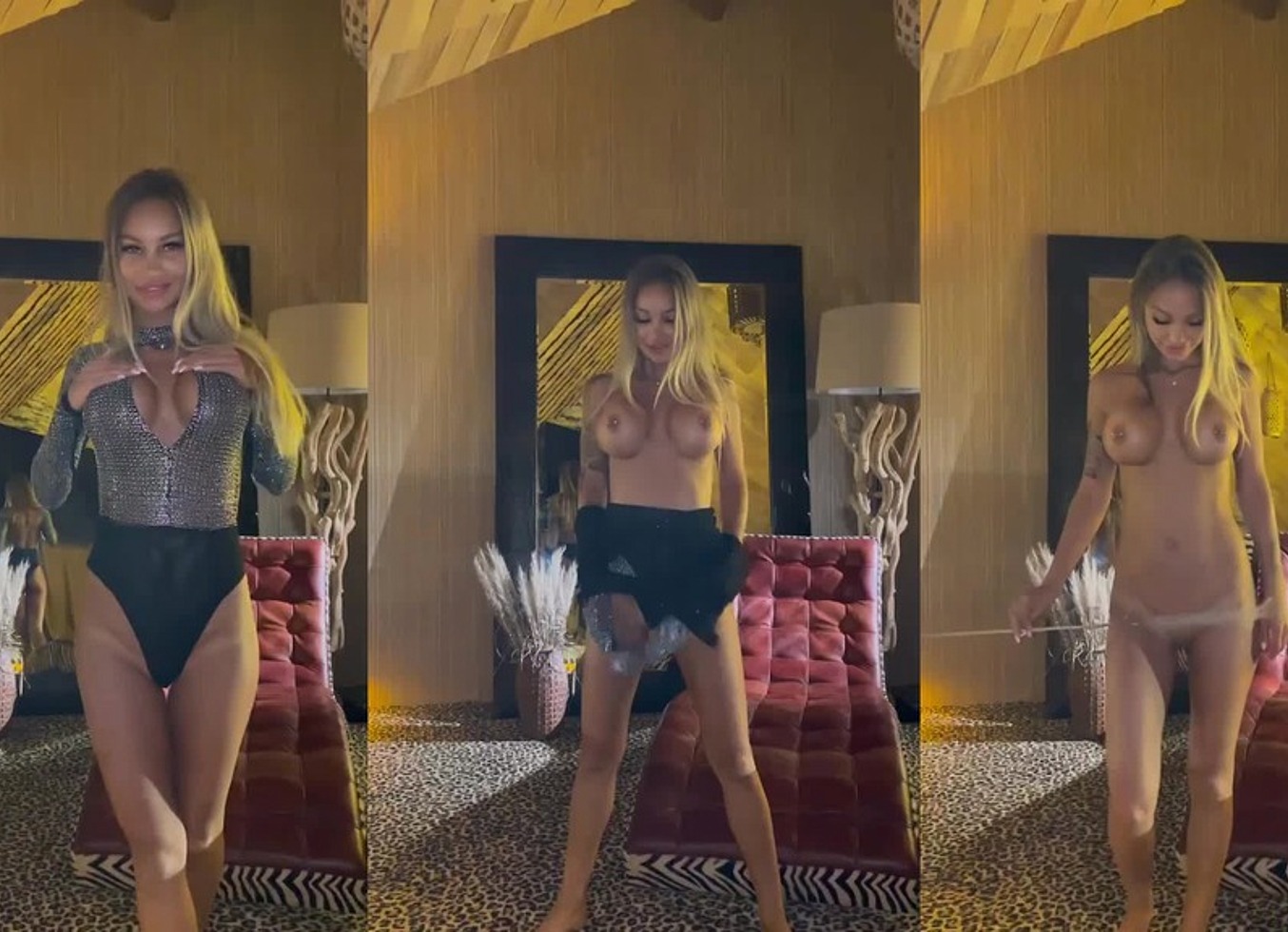 Big Boobs Monika Fox Strips And Nude Posing