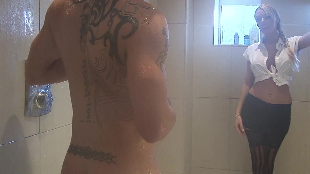 Stacey fucks in the shower