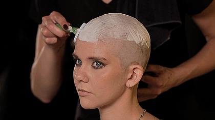 Nikita gets a surprising new look - shaved smooth (STEP 4)