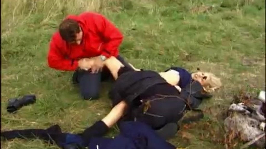 Suzi gives two friends some ass in the grass