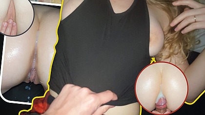 Waterfall of Cum on Bubble Butt