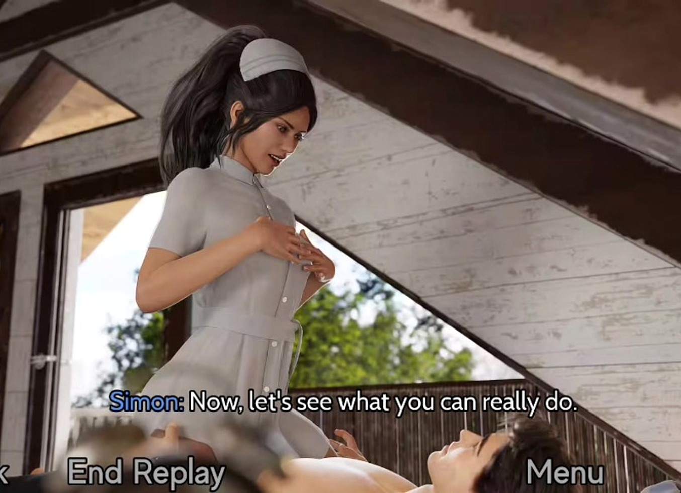 Simon Fucks Doctor Nurse On Bed And Cums On Her Tits