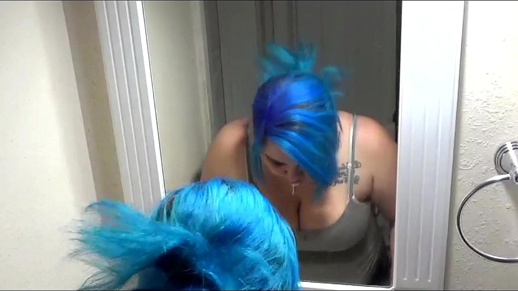 brushing teeth in mirror - kyra hellfire (Kyra Hellfire) brushing teeth in mirror - kyra hellfire (Kyra Hellfire)