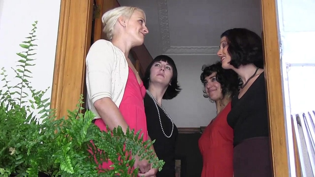 lesbians using having fun with strapon (Bianca Stone, Sadie Lune, Dylan Ryan, Coral Aorta) lesbians using having fun with strapon (Bianca Stone, Sadie Lune, Dylan Ryan, Coral Aorta)