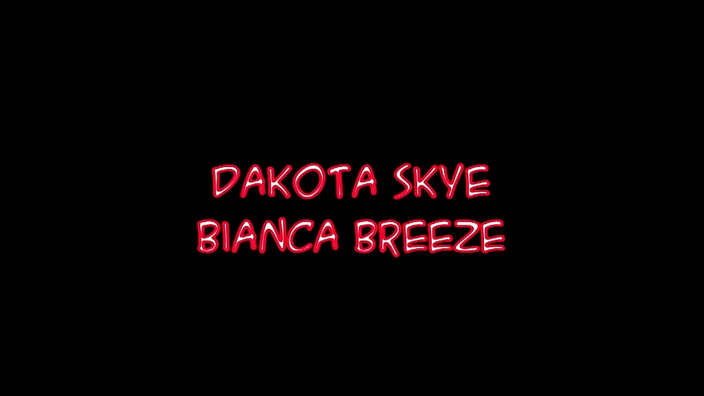 Bianca Breeze and Dakota Skye threesome blowjob facial