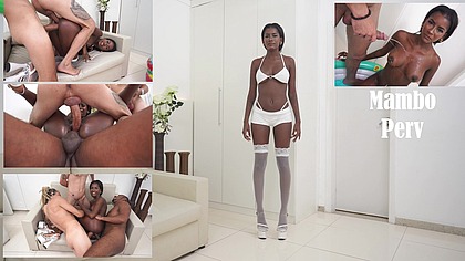 Jenny Pretinha, 20 years old Brazilian ebony with perfect breasts fucked by 4 huge cocks gets peed (DAP, DVP, Pissing on body, Anal, perfect breasts) OB452