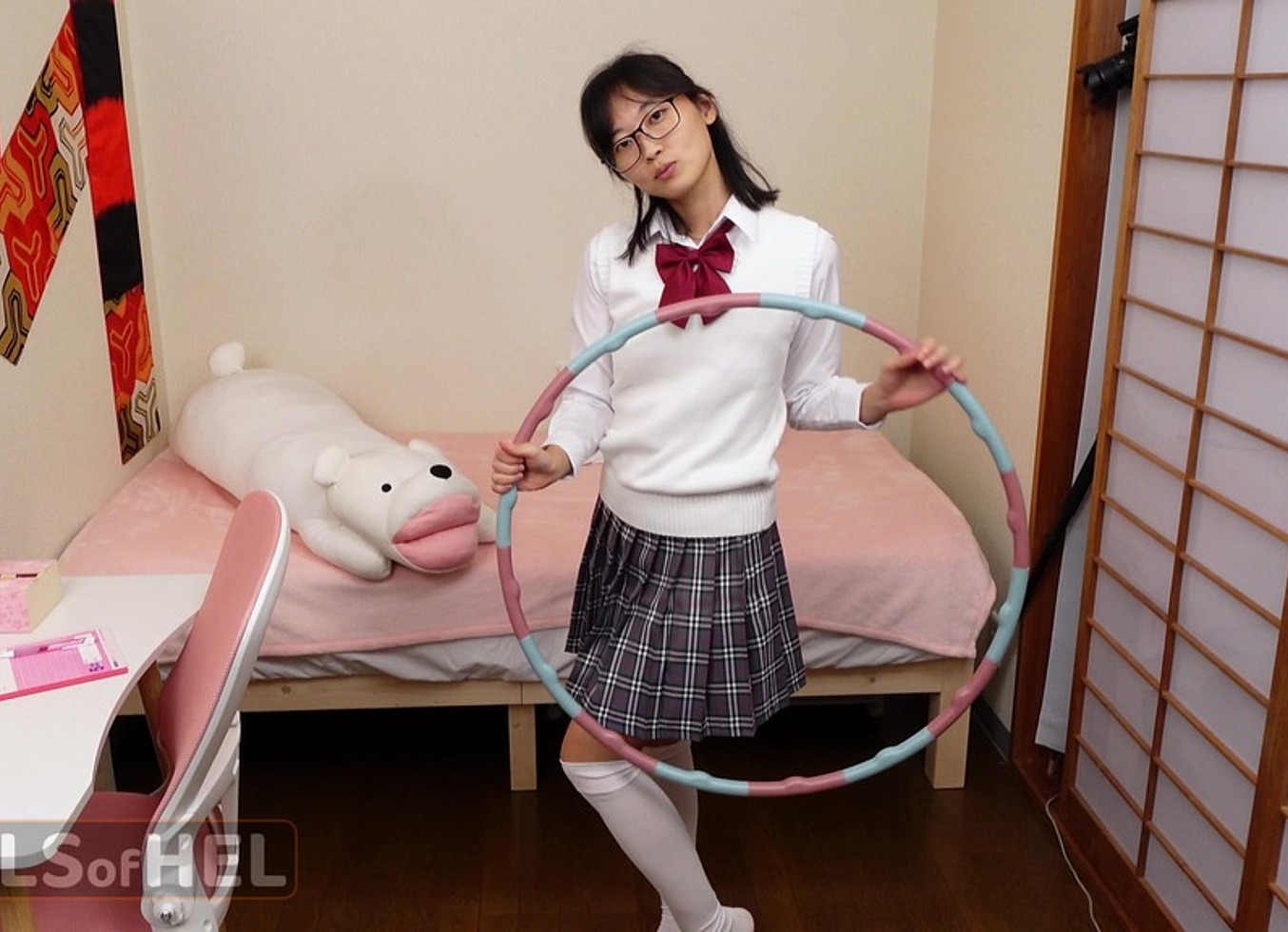 Young Student Enjoys Leisure Time After School - Banana Toy, Cock Toys