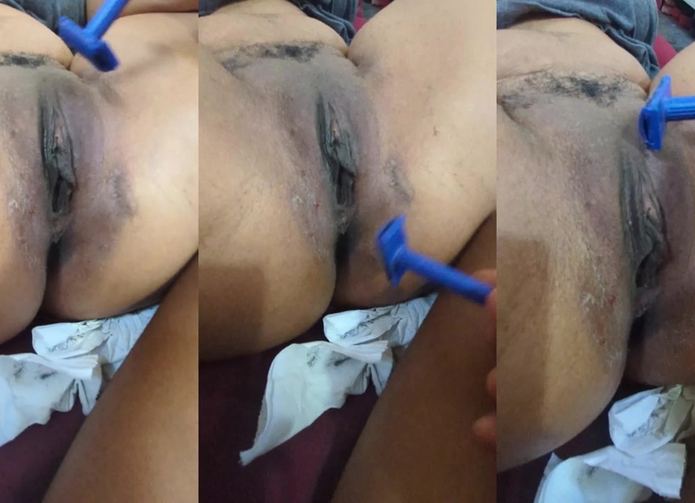 Shaving Her Perfect Pussy Before Fucking