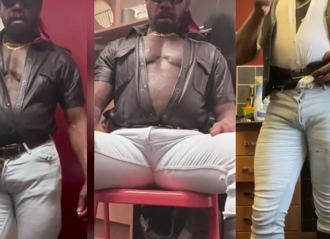 Black Dad Leather & Sexy Attired Smoking Scenes