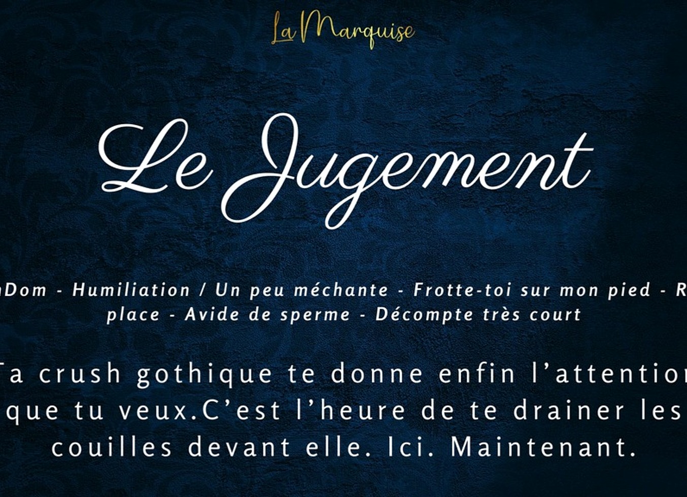 Le Jugement - French JOI Goth GF