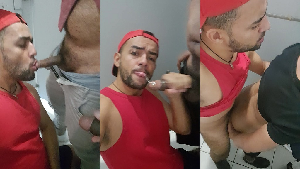 se divertindo depois do trabalho no banheiro do supermercado (Anthony Albuquerque, Lucas Abraao, Socyal Sem Camisa) se divertindo depois do trabalho no banheiro do supermercado (Anthony Albuquerque, Lucas Abraao, Socyal Sem Camisa)