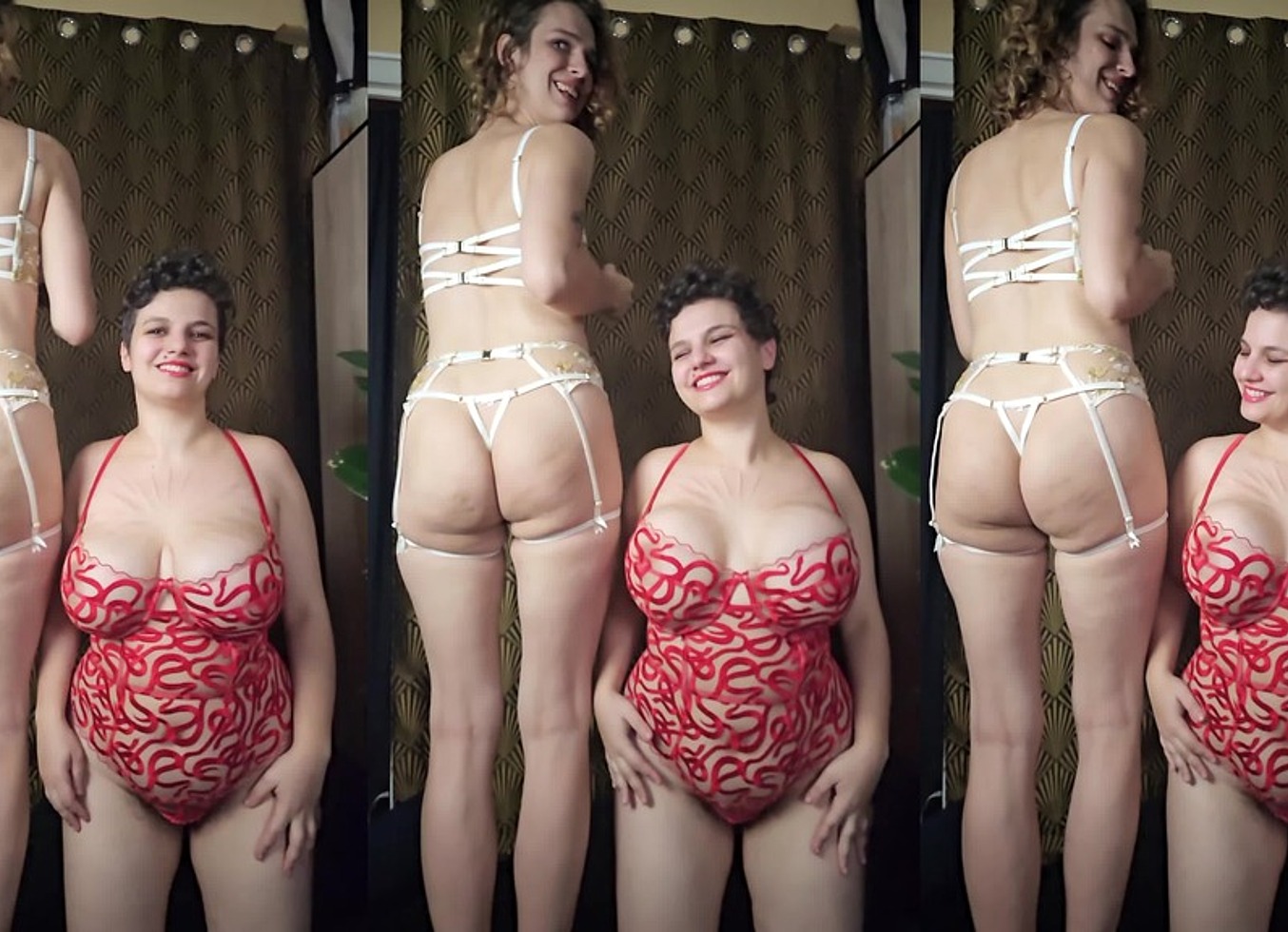 Two Beautiful Babes, Beautiful Lingerie And Bangin' Booties!