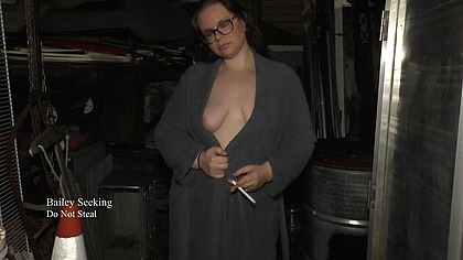 Sneaking Outside for a Naked Smoke