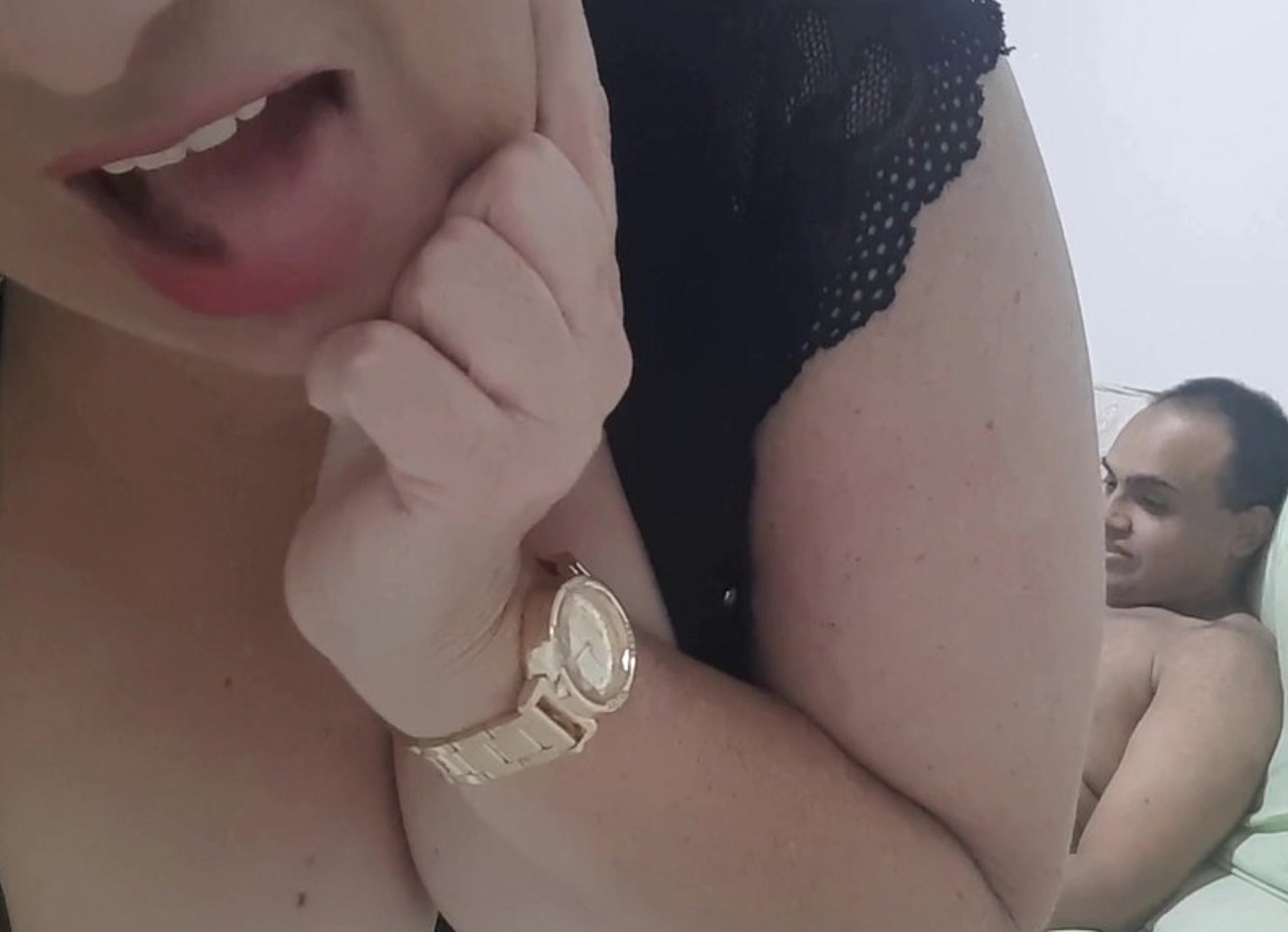 Showing Off Her Big Tits And Her Big Ass