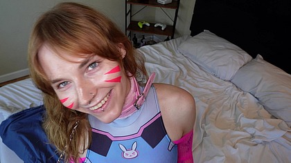 New Trans Starlet Zaira Gets Creampied in Dva Cosplay in First Ever Sextape