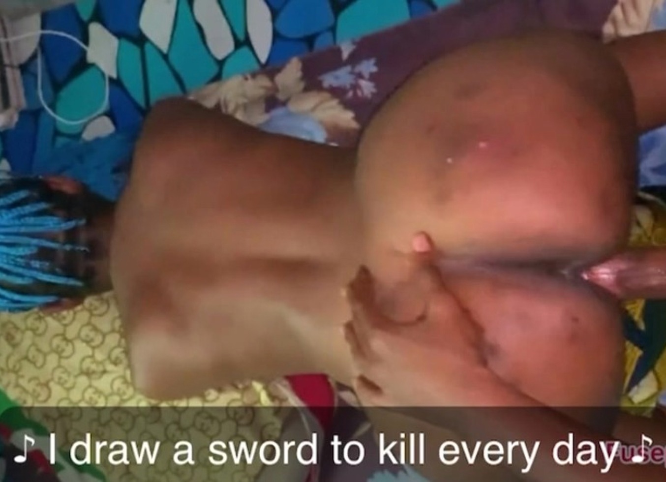 Drilled Ebony On Doggy Style
