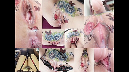 纹身贴贴的 本人无纹身 自慰Temporary tattoos, no tattoos, masturbation, masturbation