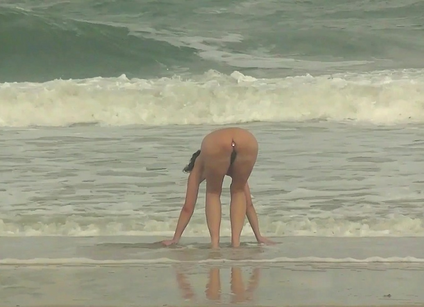 Nude Beach Public Butt Plug Surprise! Part 1