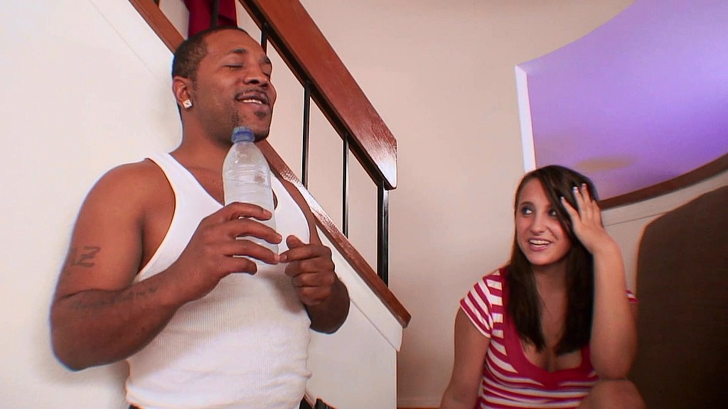 Iva Zan pisses into Marry Dream's asshole as their stud holds it open!