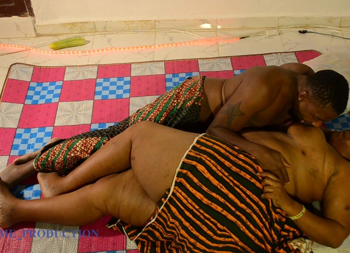 Mature African Village Couple Fucks While Watching Porn Together