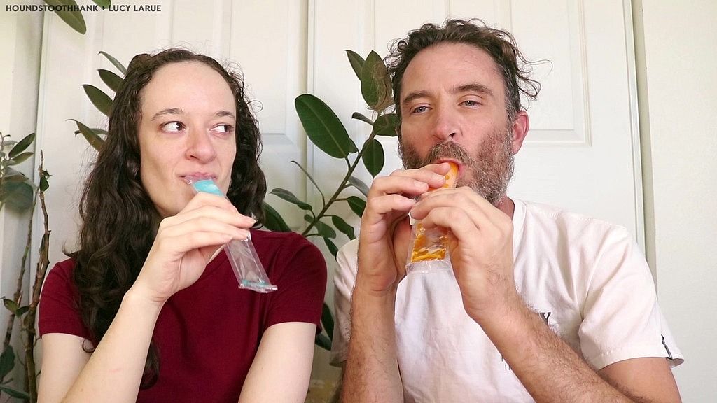 candid bts ice pop snack with hank (Lucy LaRue, Houndstoothhank) candid bts ice pop snack with hank (Lucy LaRue, Houndstoothhank)