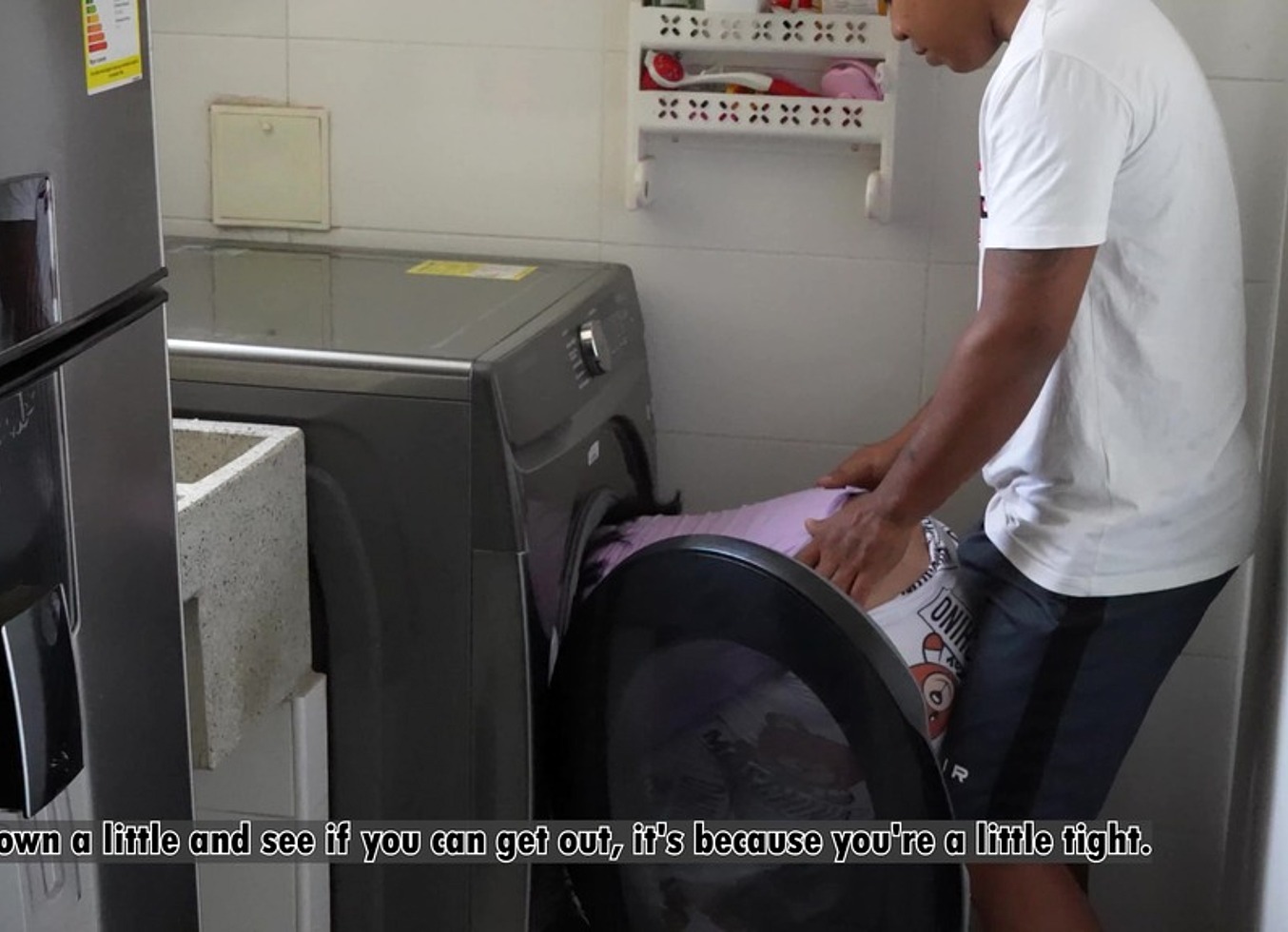 I Fuck My Stepsister's Tight Pussy In The Laundry Room