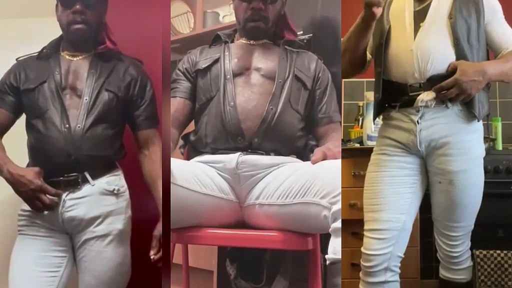 black dad leather & sexy attired smoking scenes (big butt) black dad leather & sexy attired smoking scenes (big butt)
