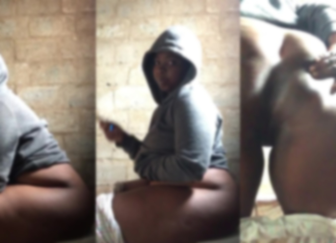 Young African Dumpling Doll With A Fat Ass, Uses An Outside Toilet To Pee & Squeeze Out Some Fresh Warm Brown Chocolate. Censored Version