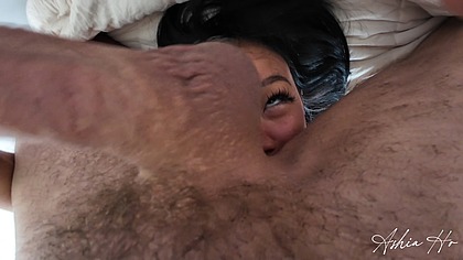 Public Gym Pickup - Tiny Asian Taken Home for Rimming, Doggy by the Ocean & Leaking Creampie