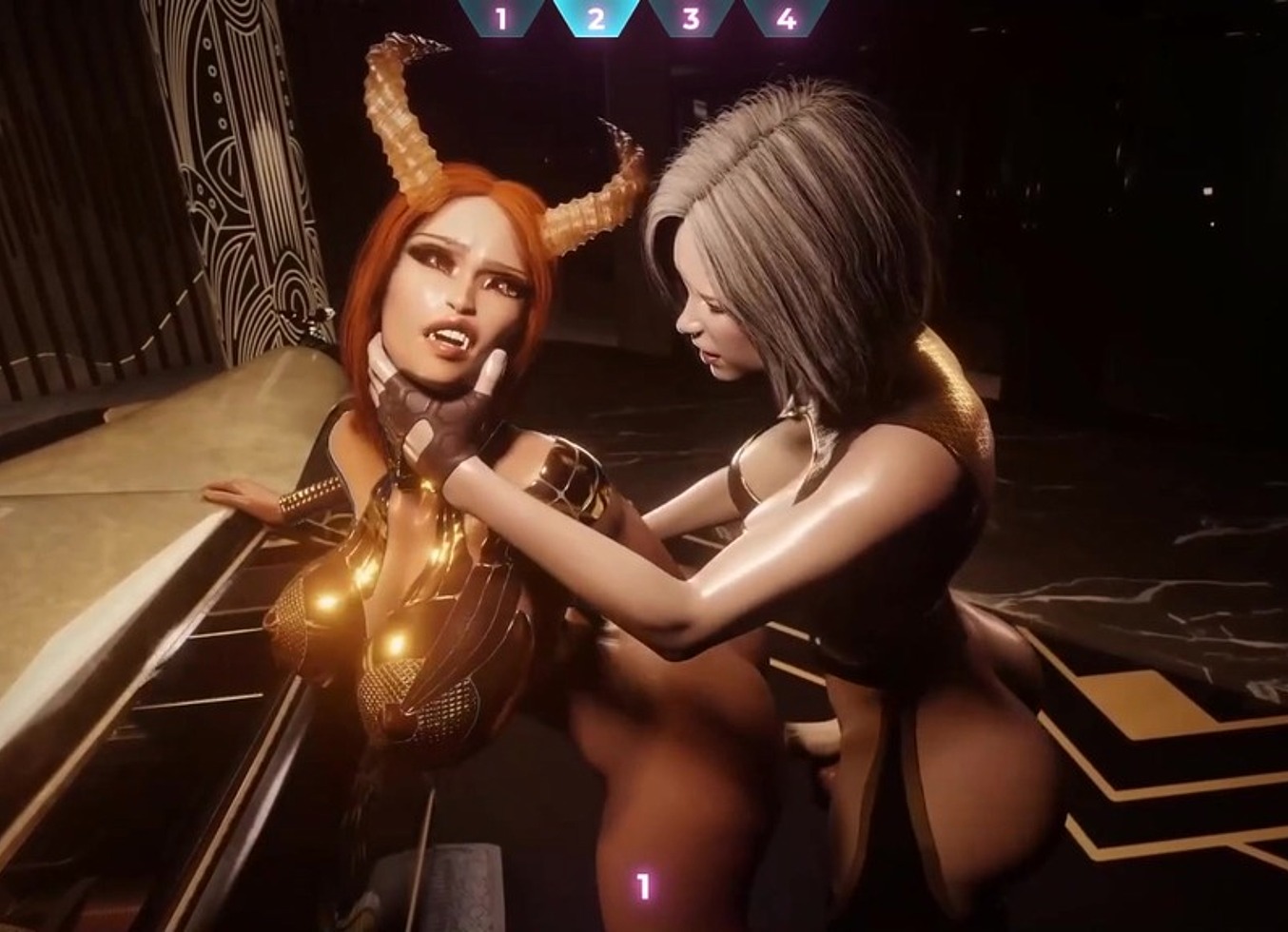 Futanari With Giant Cock Fucks Demon Ladies- Hot Futa Game