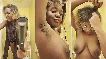 Sexy Black Girl, Blonde Hair