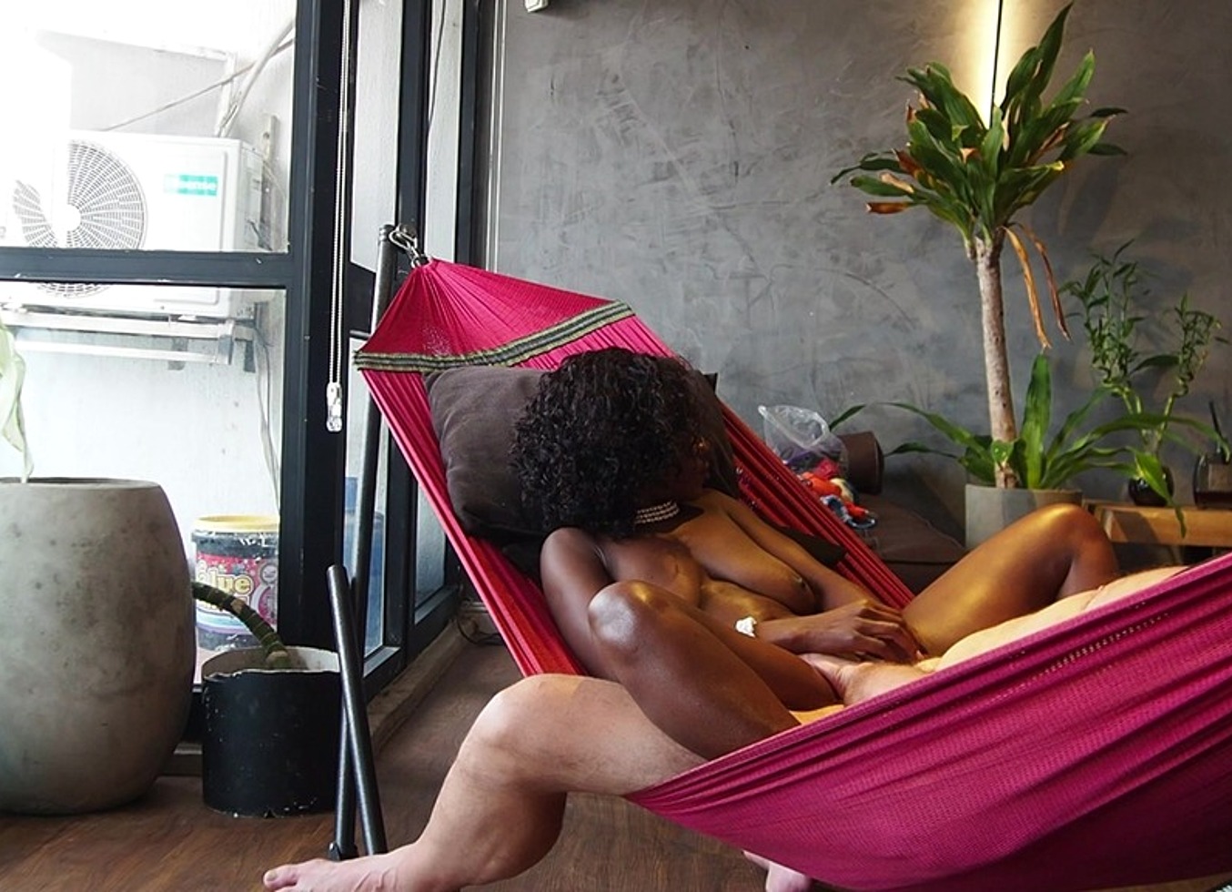 Ebony MILF Fucking In A Hammock For The First Time Make Me Cum To Quickly
