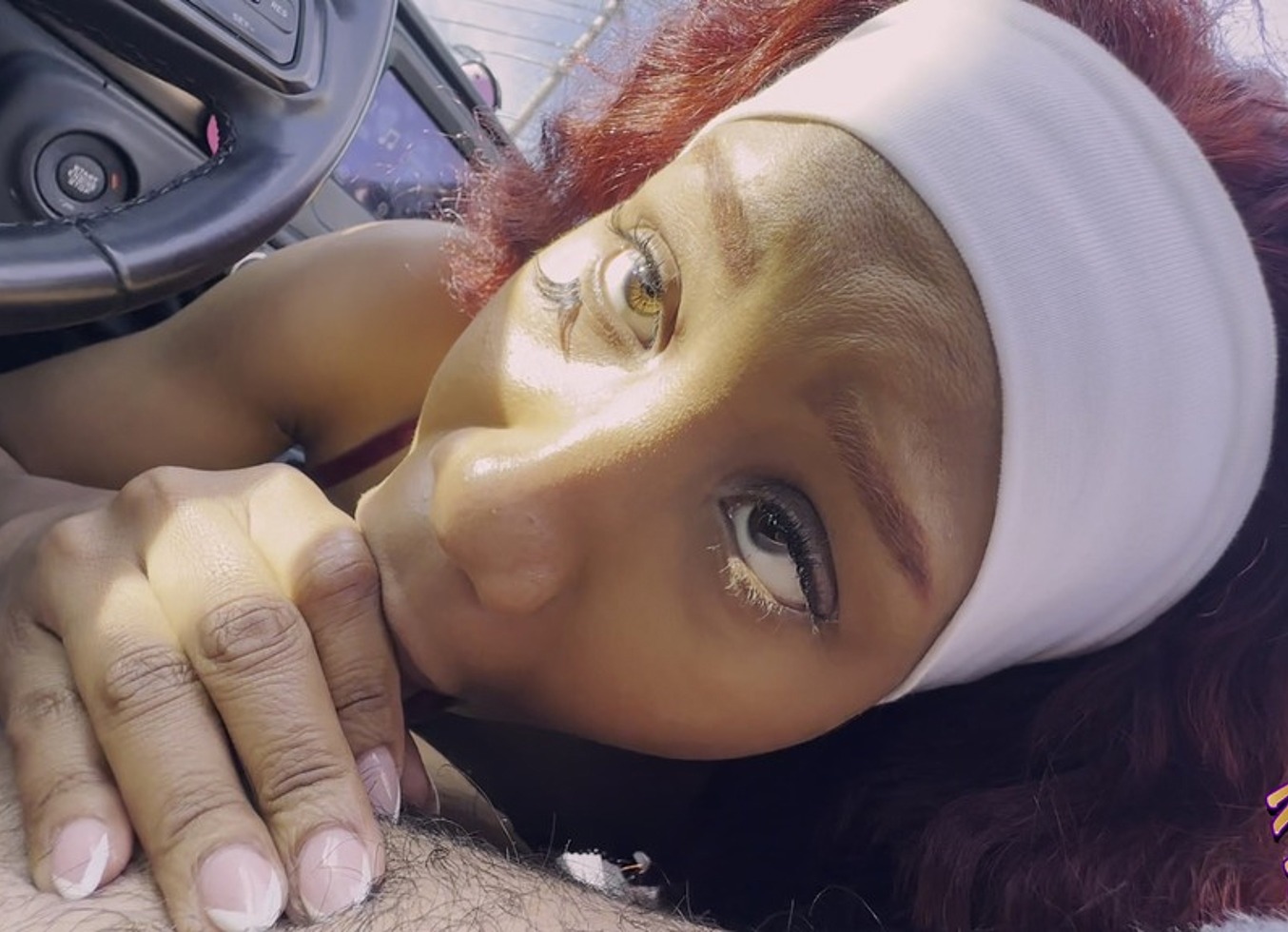 Sneaky Car Blowjob With Jenna Foxx