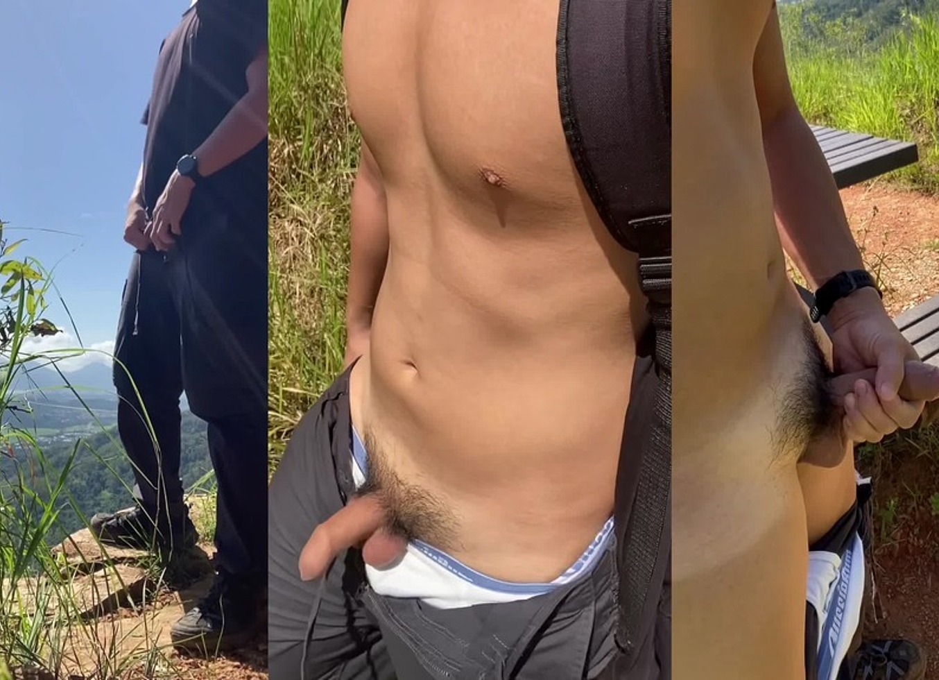 Exposed Hiking (Pee On Lookout&Cum By Picnic Table)