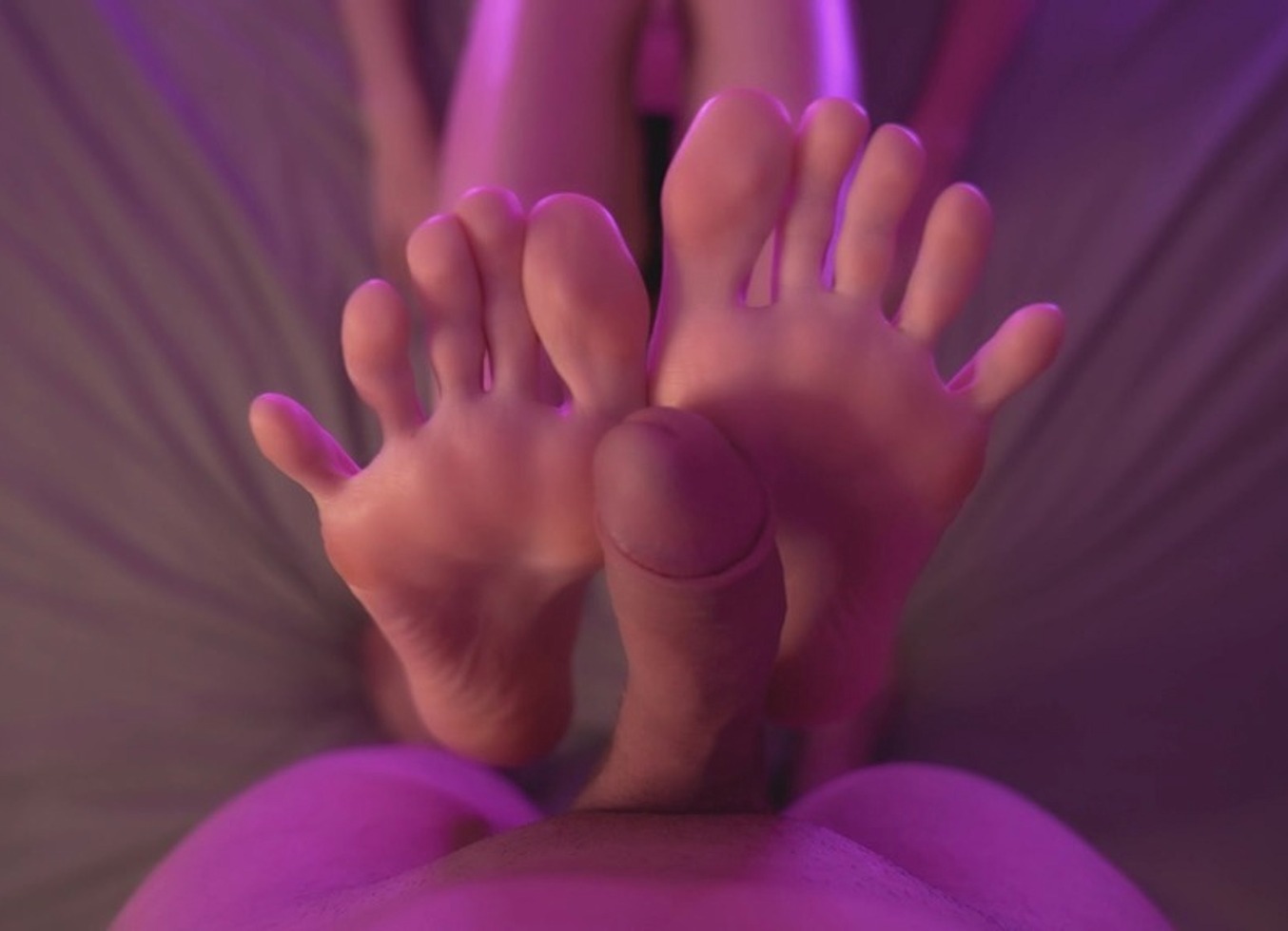 Barefeet Footjob - Intense Cum Explosion On Soles