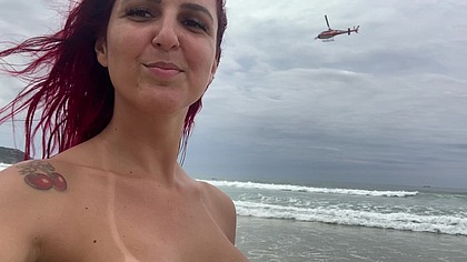 Na trilha na praia tive uma visao de algo inexplicavel