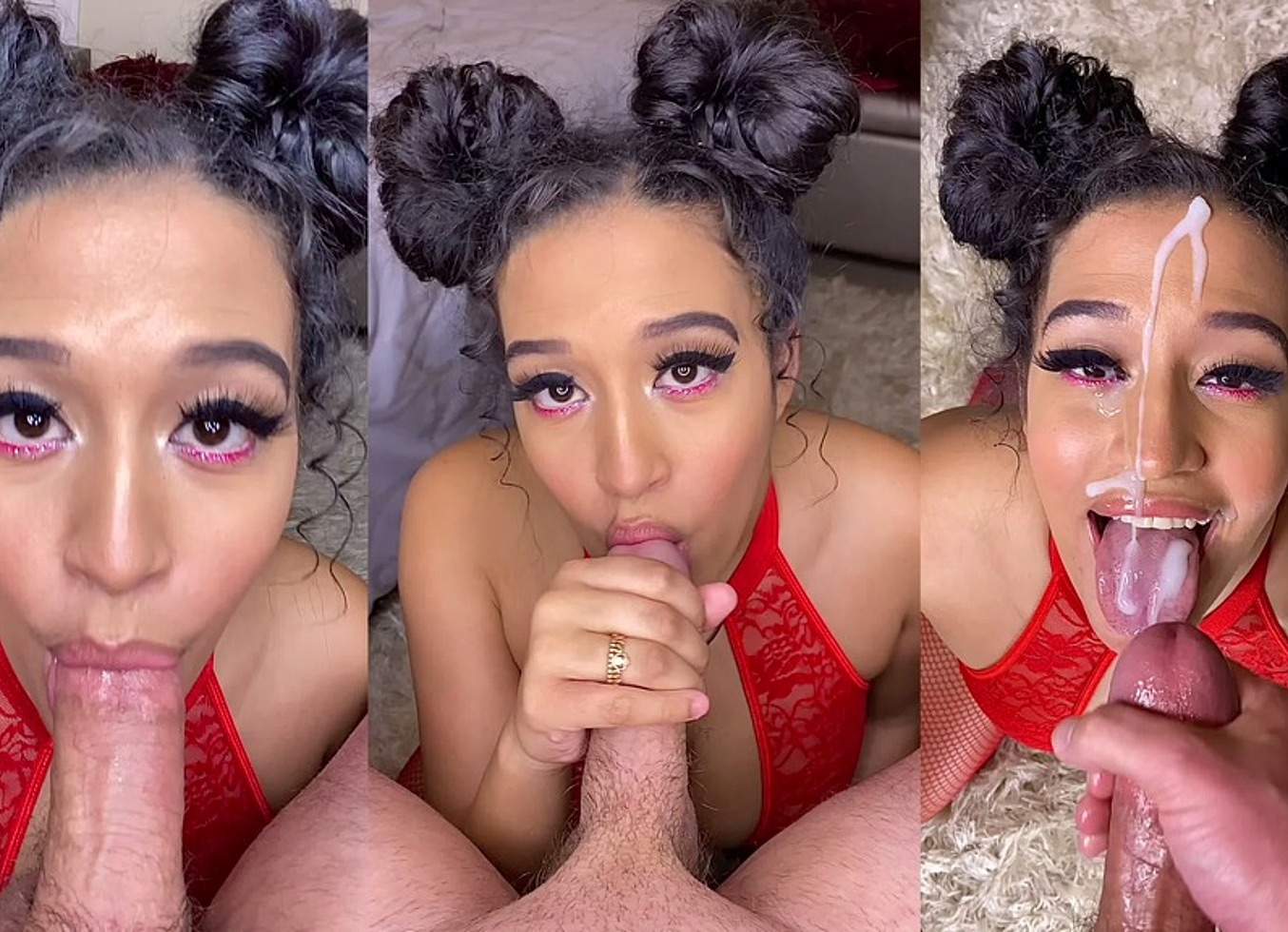 POV Romantic Blowjob And Facial