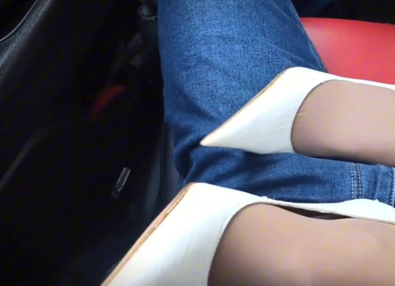 Fucking Her Heels In Car After Dinner