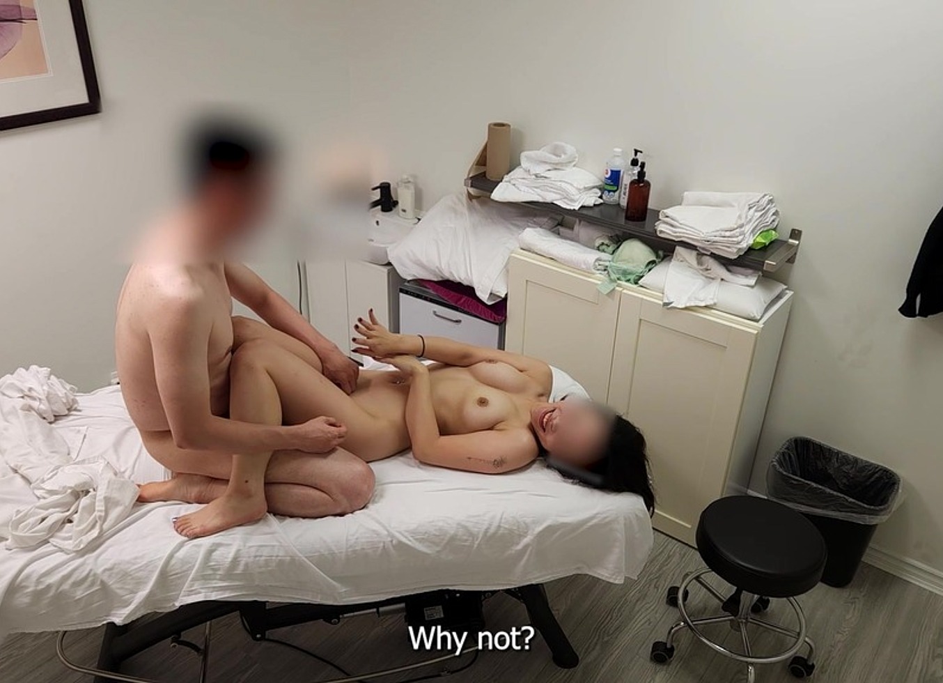A Gorgeous Japanese Waitress Who Was Like "No, No, No, I Have A Boyfriend" When Her Massage Therapist Was About To Fuck Her Pussy, But She Finished Her Massage With A Big Smile On Her Face *Full Video