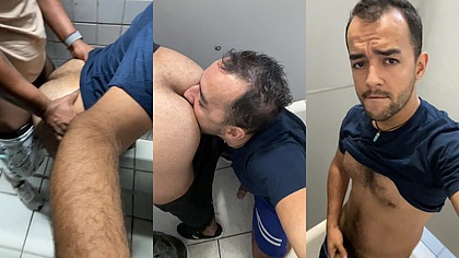 FODI COM UM CASAL NO BANHEIRO PUBLICO, MCHAO ME COMEU E EU FODI O NAMORADINHO DELE.